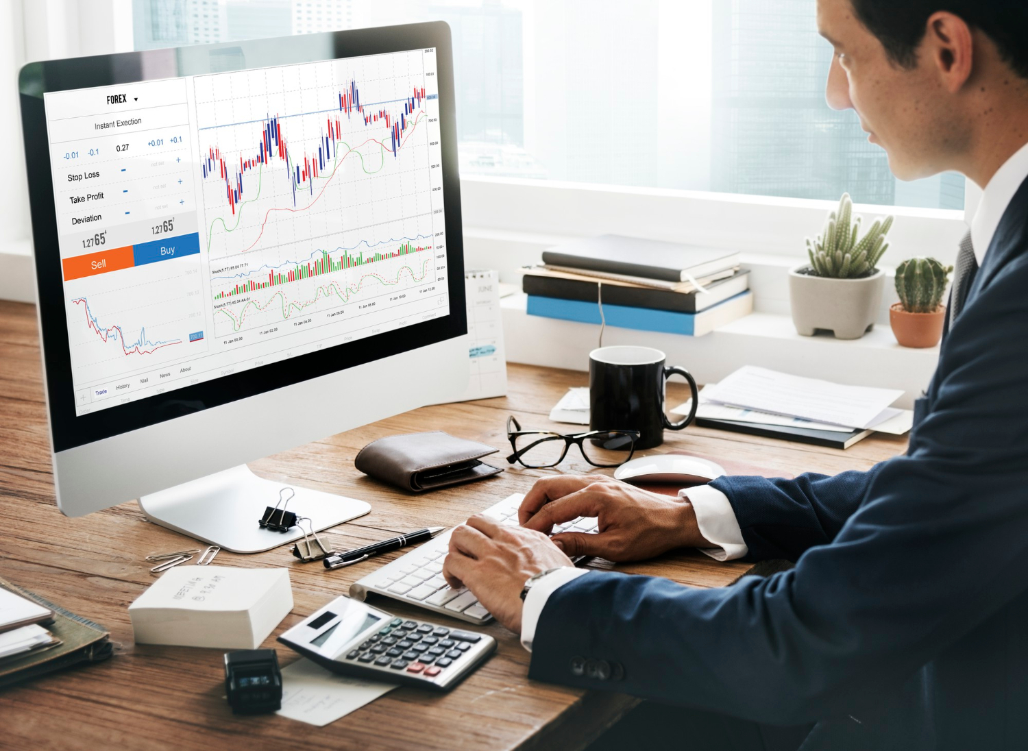 Forex Trade Graph Chart Concept